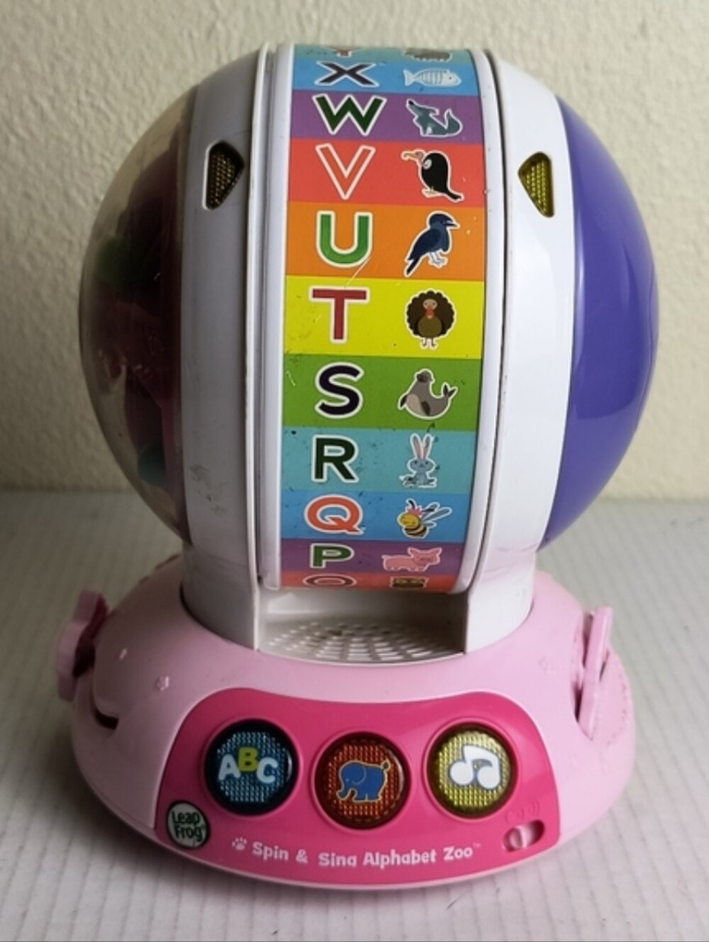 Leap Frog Spin & Sing Learn Alphabet Zoo Colorful Globe " Tested